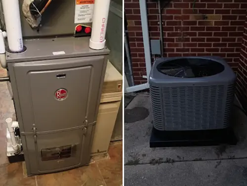 Newly installed furnace and AC system by Andy's Statewide in Michigan.