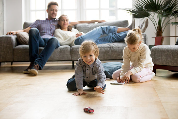 Family playing